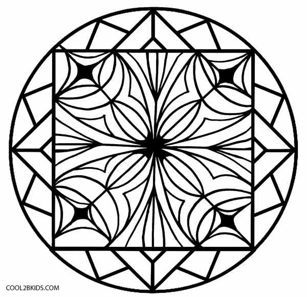 600x581 Printable Kaleidoscope Coloring Pages For Kids