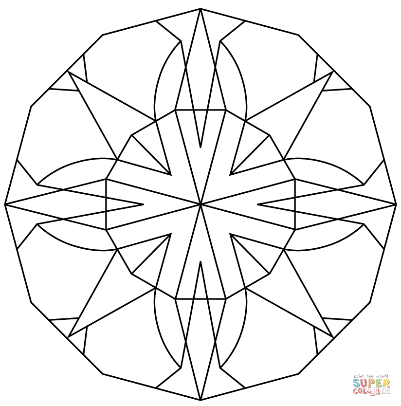 824x834 Adorable Kaleidoscope Coloring Pages Printable To Cure