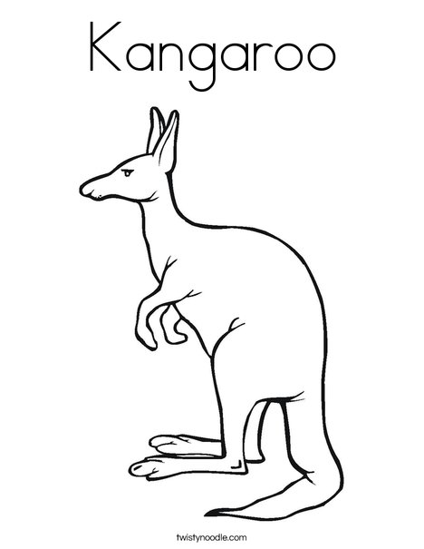 468x605 Kangaroo Coloring Page