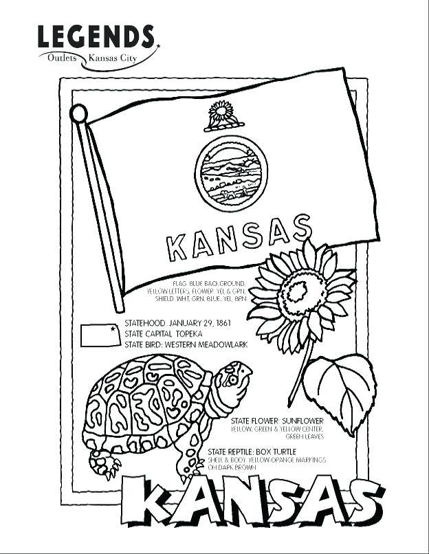 624x806 Kansas Map Coloring Pages