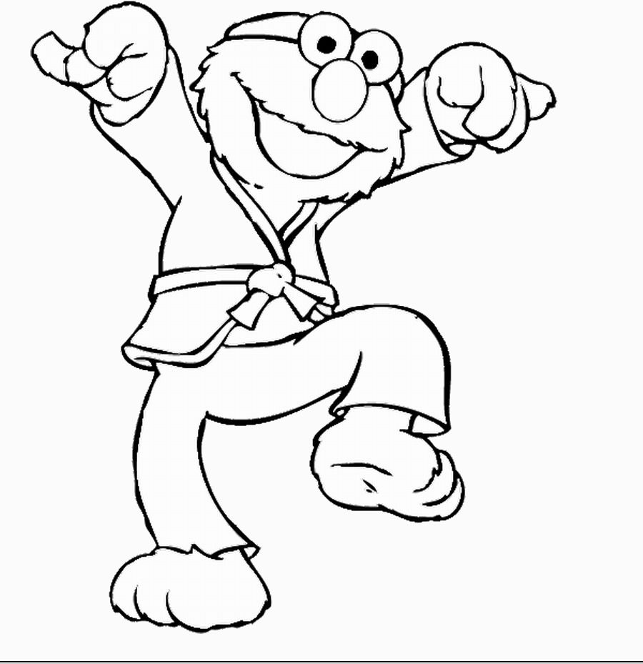 900x929 Training Coloring Pages Martial Arts Free Printable At Karate Page