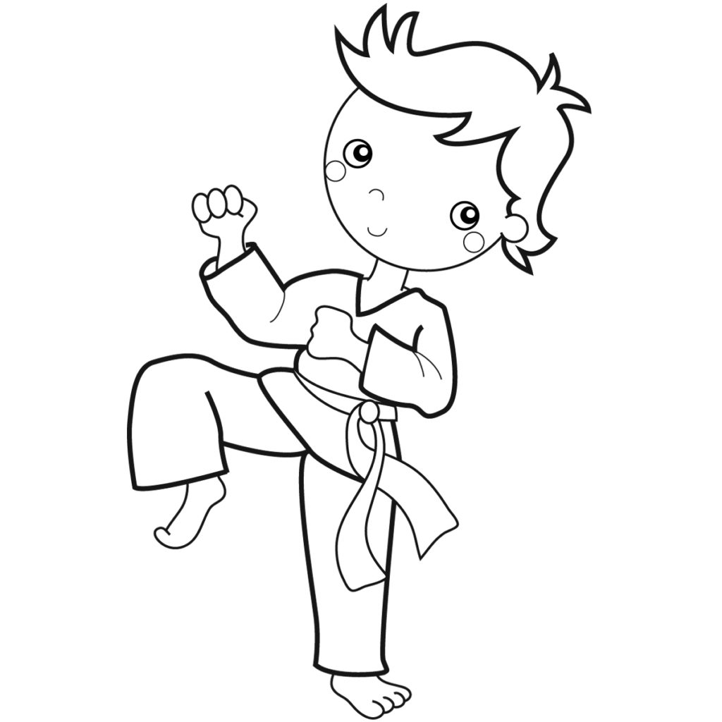 1024x1024 Karate Kid Coloring Pages