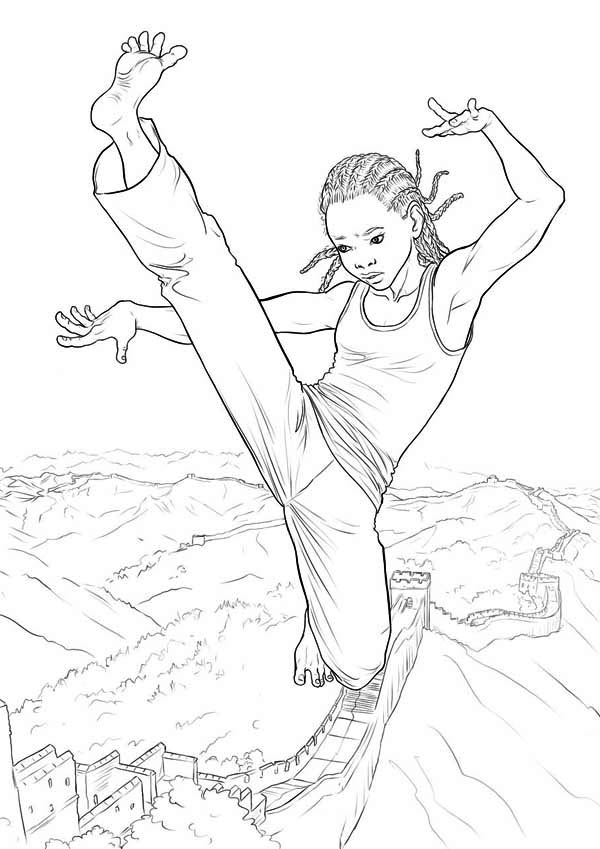 600x849 Karate Kid Coloring Pages Karate Kid Drawing At Getdrawings Free