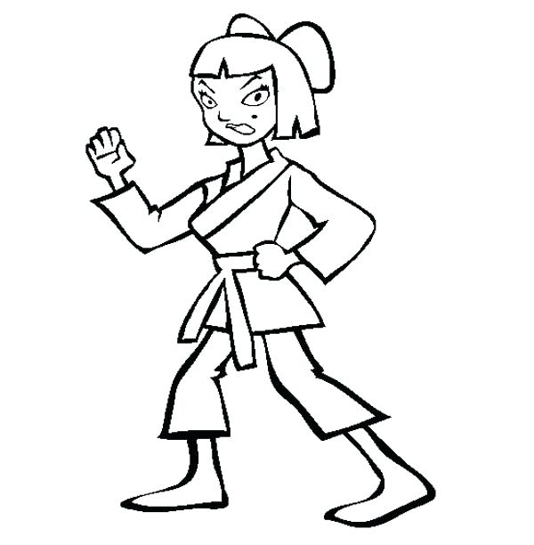 600x612 Spectacular Exciting Karate Kid Coloring Pages Image Cute Girl