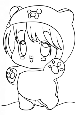 333x480 Kawaii Animal Coloring Pages Kawaii Chibi Finn Coloring Page Free