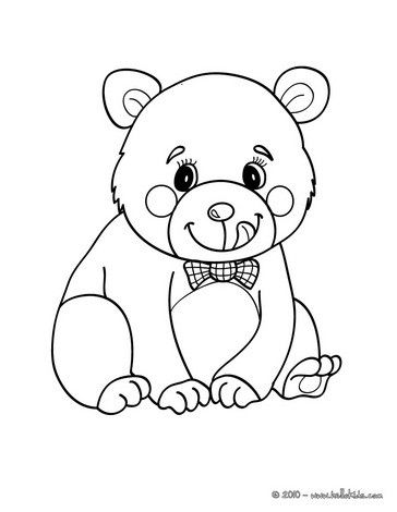 364x470 Kawaii Bear Coloring Page More Forest Animals Coloring Sheets