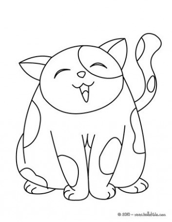 353x455 Big Kawaii Cat Coloring Pages