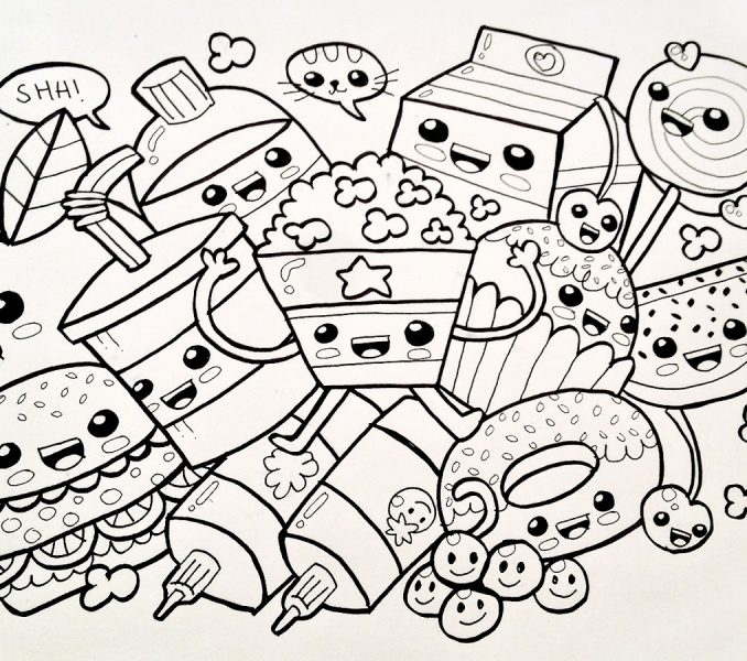678x600 Kawaii Coloring Pages Printable Coloring Pages