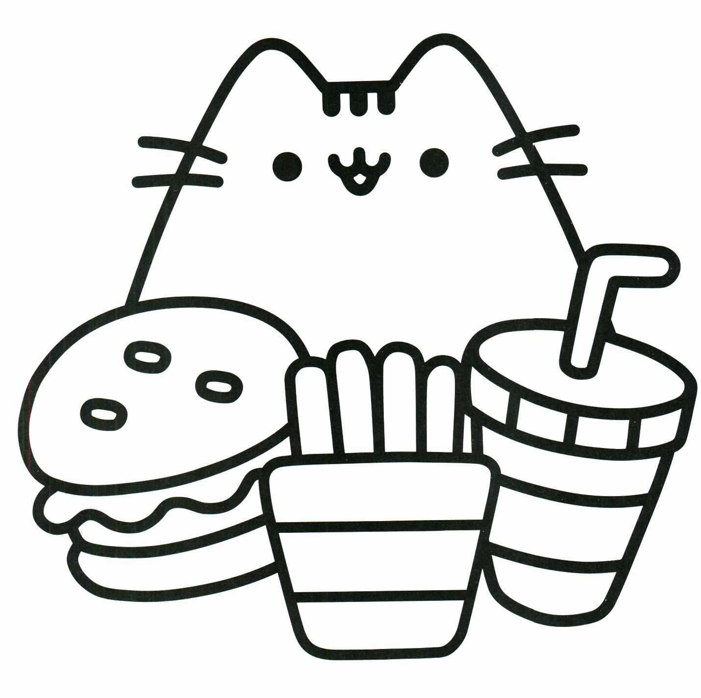 1430x1424 Kawaii Coloring Pages Free Image Pusheen Coloring Book Pusheen