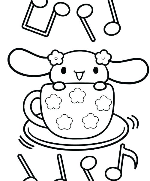 500x600 Kawaii Coloring Pages Printable