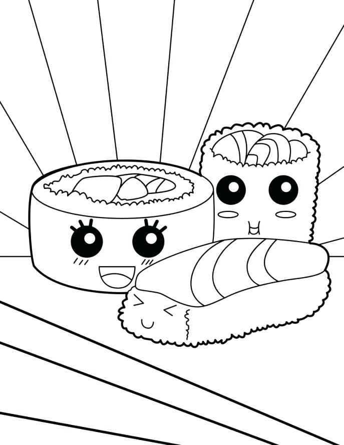 687x888 Kawaii Coloring Pages Coloring Pages Also Sushi Coloring Pages Com