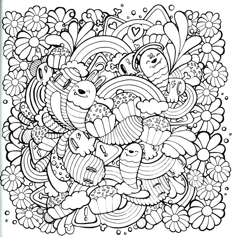 786x800 Kawaii Coloring Pages Printable