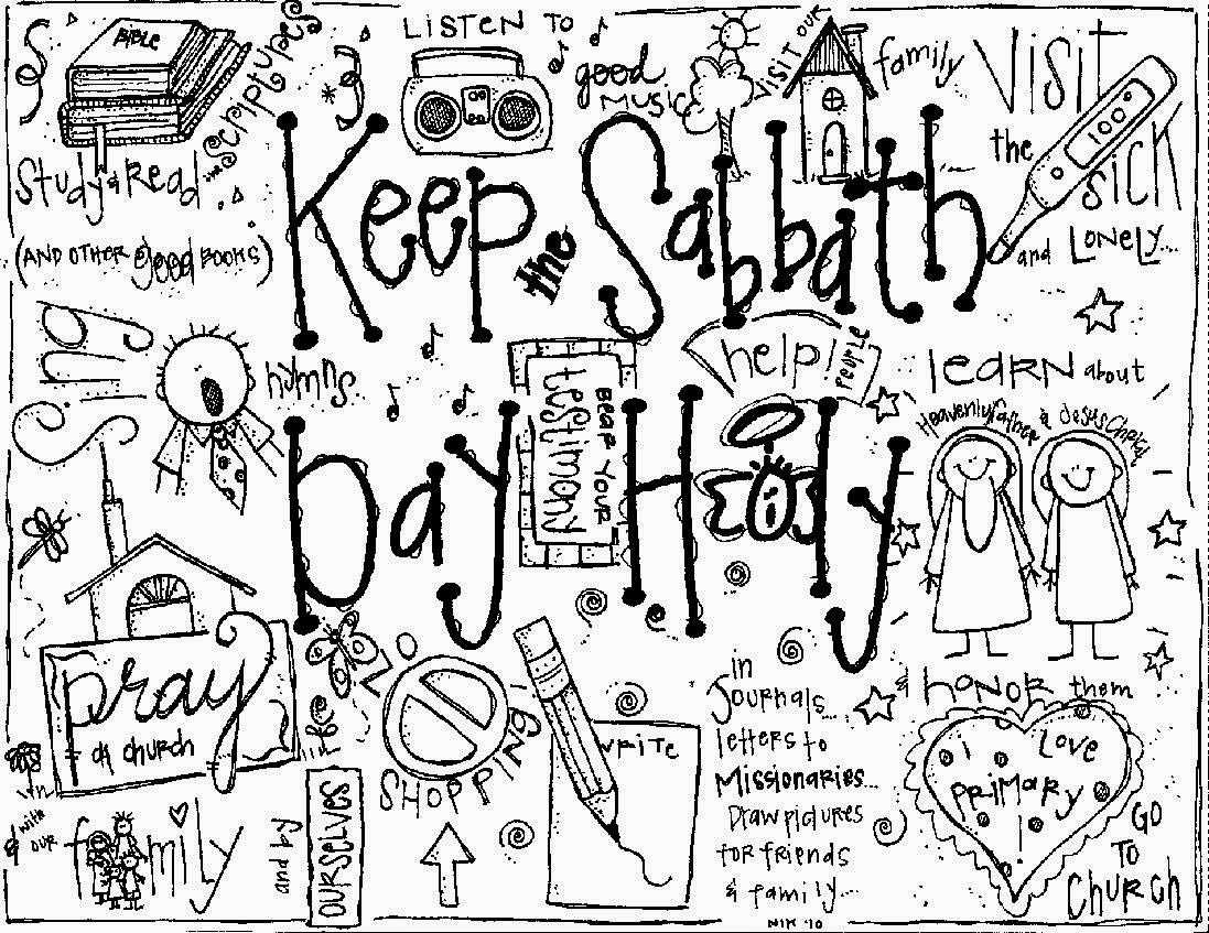 1097x847 Melonheadz Lds Illustrating Keep The Sabbath Day Holy