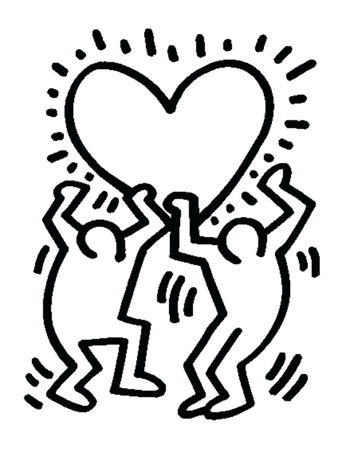 687x899 Keith Haring Coloring Pages