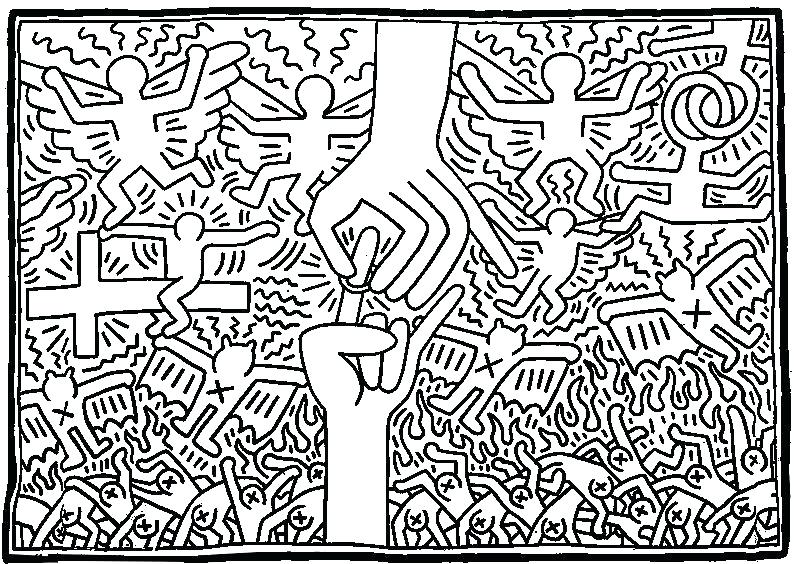 794x564 Keith Haring Coloring Pages