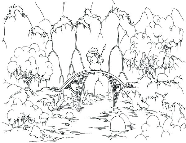 600x461 Forest Coloring Sheets Coloring Pages For Kids Collection