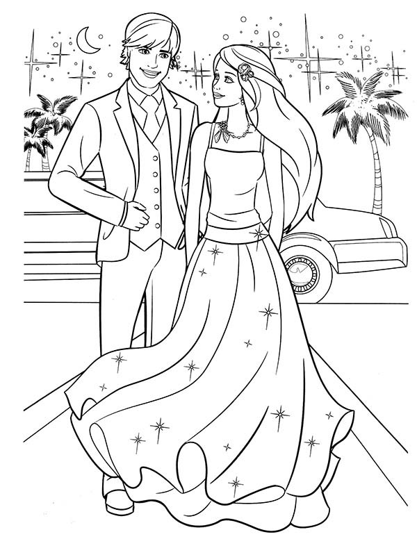600x776 Barbie Birthday Coloring Pages Elegant Barbie And Ken Coloring