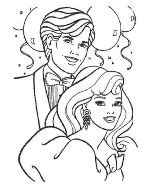 507x640 Coloring Pages Of Ken And Barbie Coloring Pages