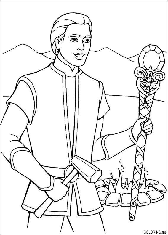 567x794 Coloring Page Barbie Magic Pegasus Ken Magic Wand