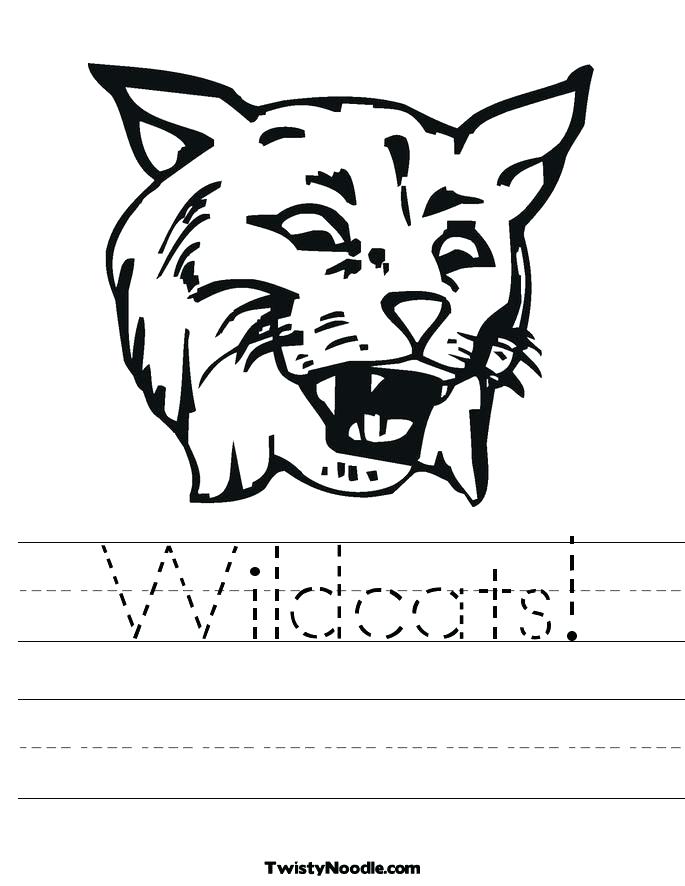 685x886 Wildcat Coloring Page Wildcats Coloring Pages Gallery Wildcat