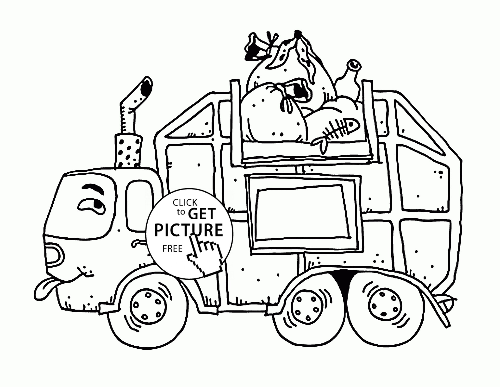 2080x1609 Truck Coloring Pages