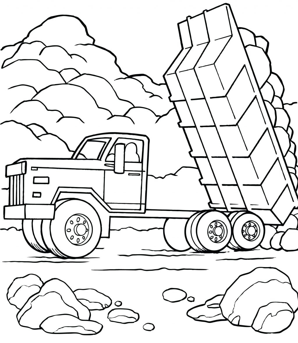 1024x1179 Coloring Pages Fresh Design Dump Truck Tipper Gallery Printable
