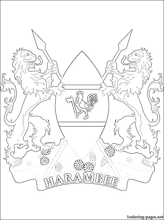 560x750 Kenya Flag Coloring Page Coloring Pages Flag Colouring Pages