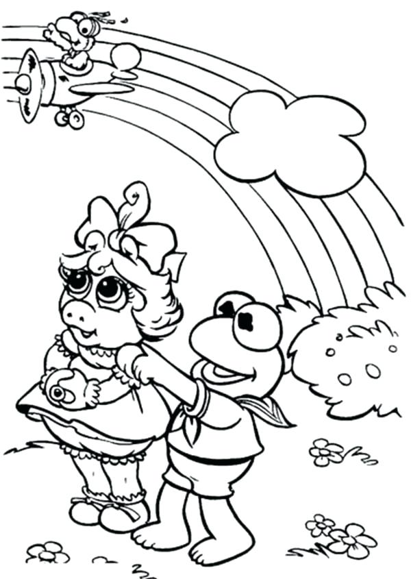 600x845 Kermit The Frog Coloring Pages To Print Miss Piggy And The Frog