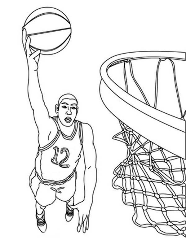 600x775 Coloring Pages Basketball Player Kevin Durant Coloring Pages