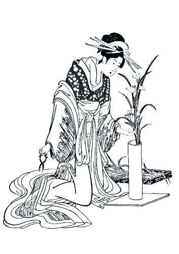 353x500 Chrysanthemum Coloring Page Chrysanthemum Coloring Pages Bunch