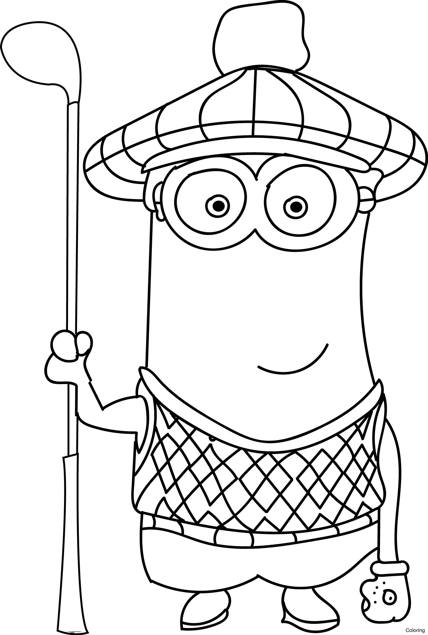 1417x2102 Minions Kevin Coloring Pages