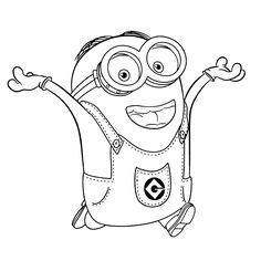 236x236 Minions Kevin Perfect Coloring Page Birthdays, Craft And Minion