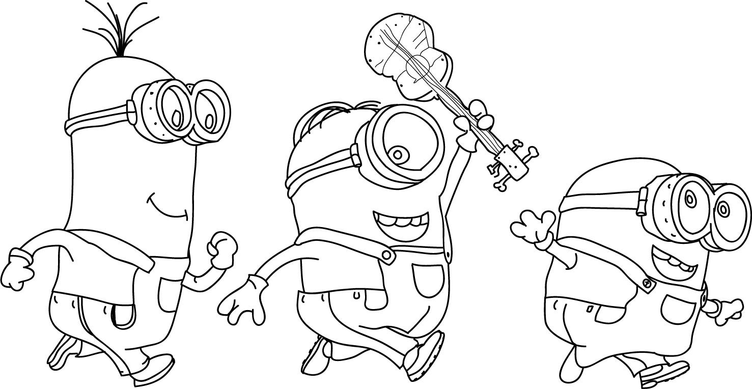 Bob Kevin Minion Coloring Pages