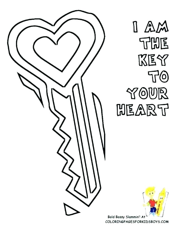 728x942 Key Coloring Page Printable Picture Of A Key Coloring Pages Page