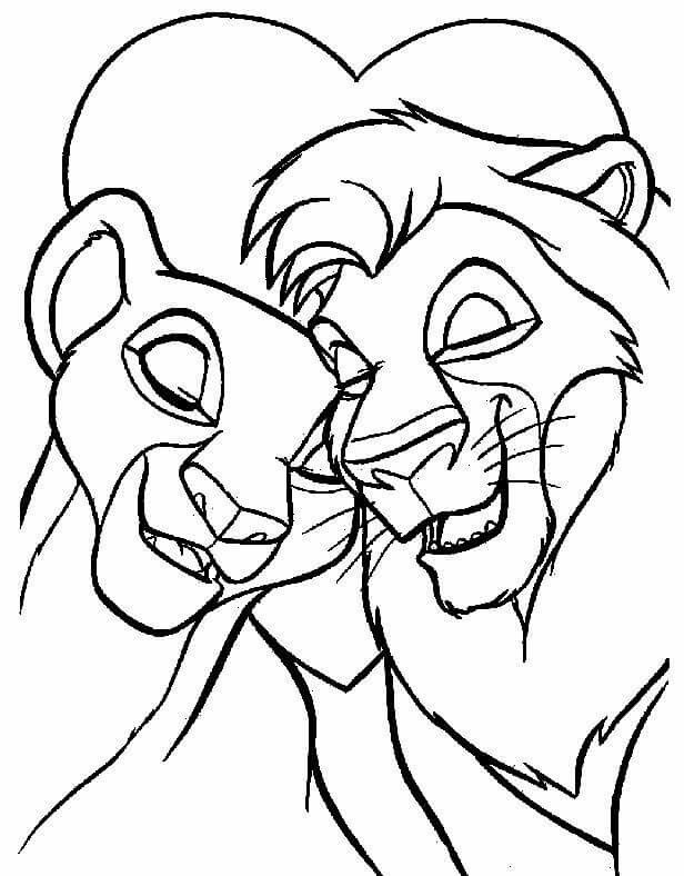 616x788 Disney Coloring Pages Lion King The Lion King Kovu And Kiara