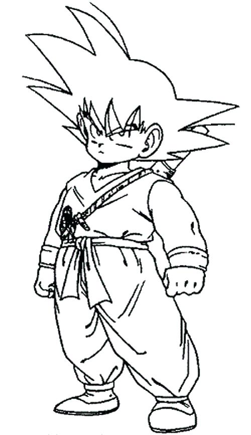 500x865 Kid Goku Coloring Pages Kid Coloring Pages Coloring Pages For Kids