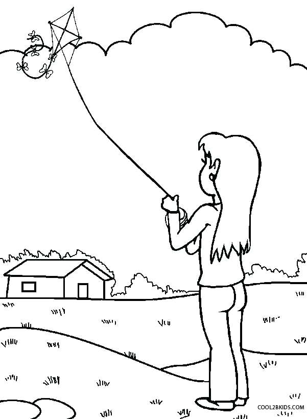 601x820 Fresh Coloring Page For Kid And Flying Kite Coloring Page