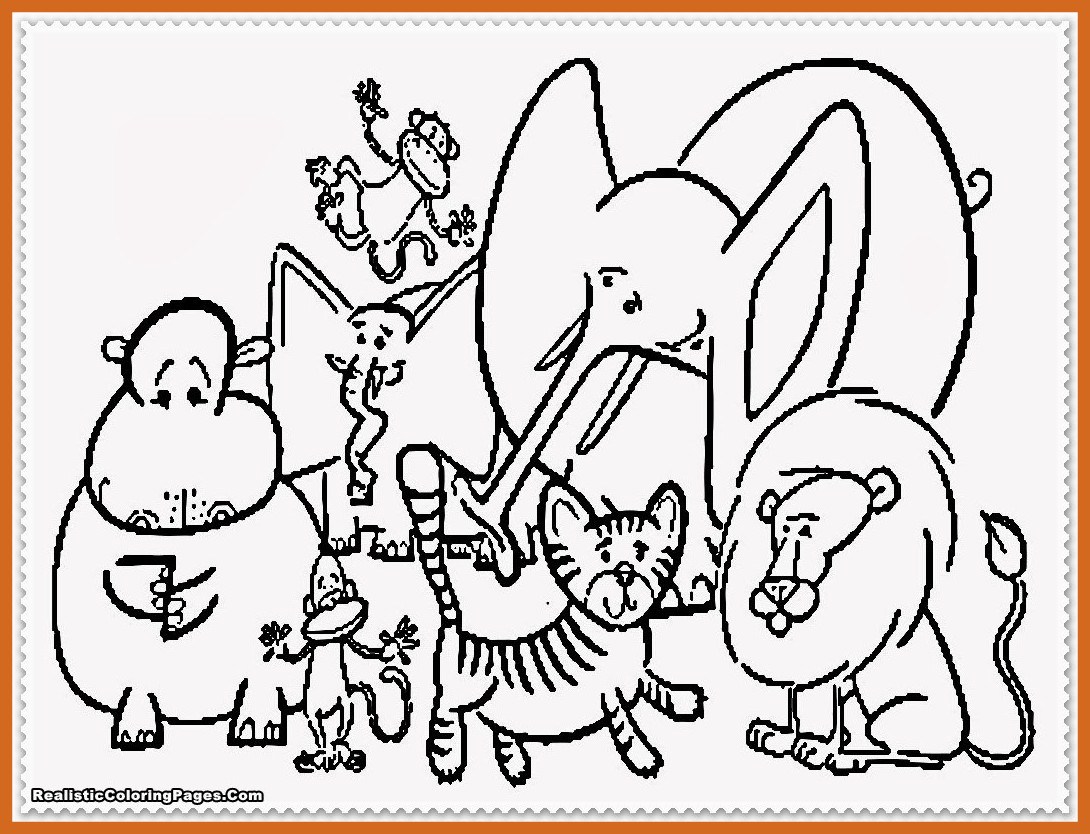 1090x834 Appealing Coloring Page Zoo Pics For Kids Farm Animal Preschoolers