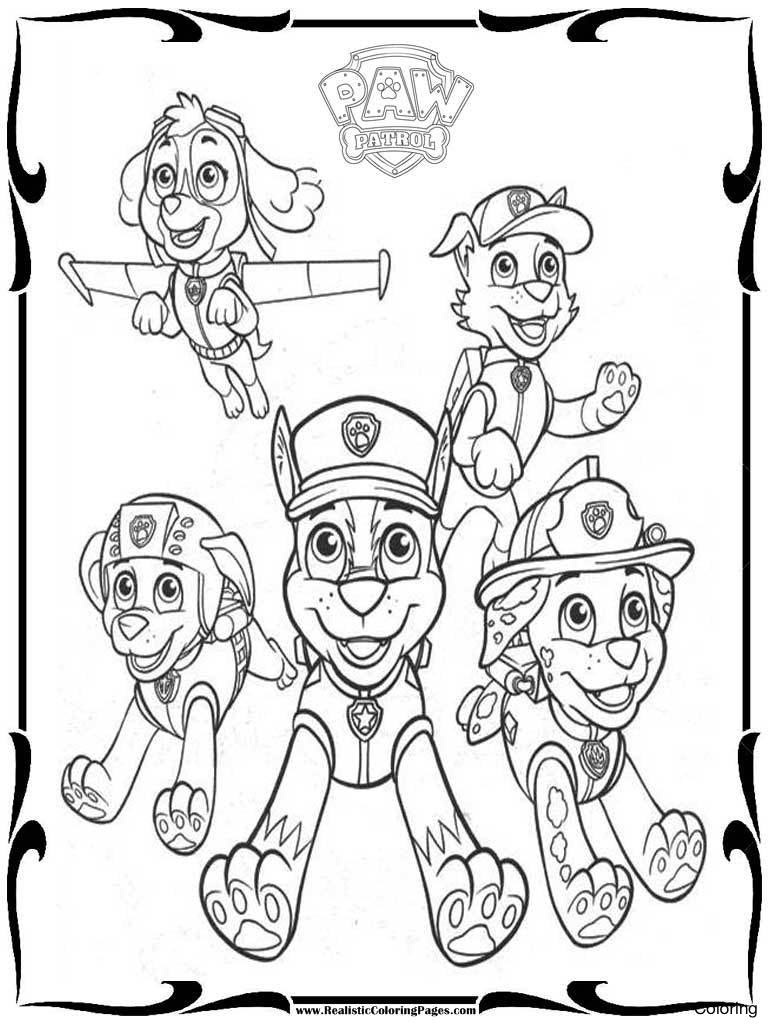 768x1024 Free Printable Paw Patrol Coloring Pages