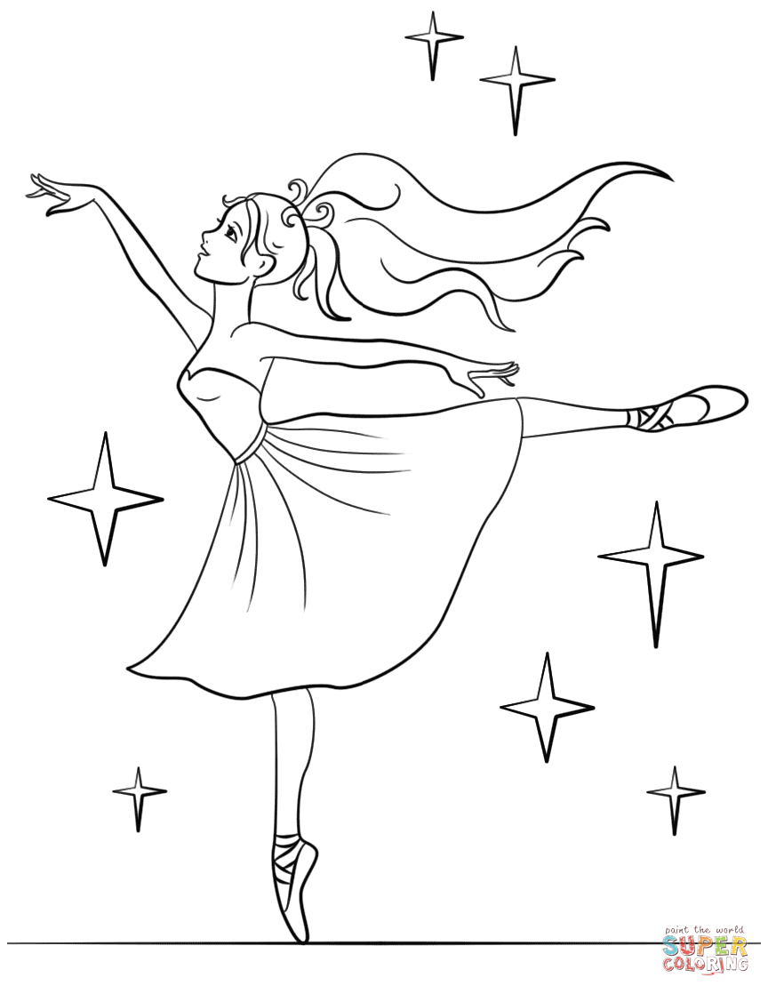 864x1118 Ballerina Coloring Pages Free