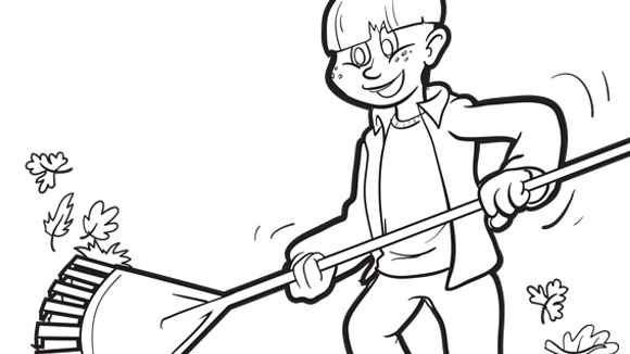 580x326 Fall Series Raking Leaves