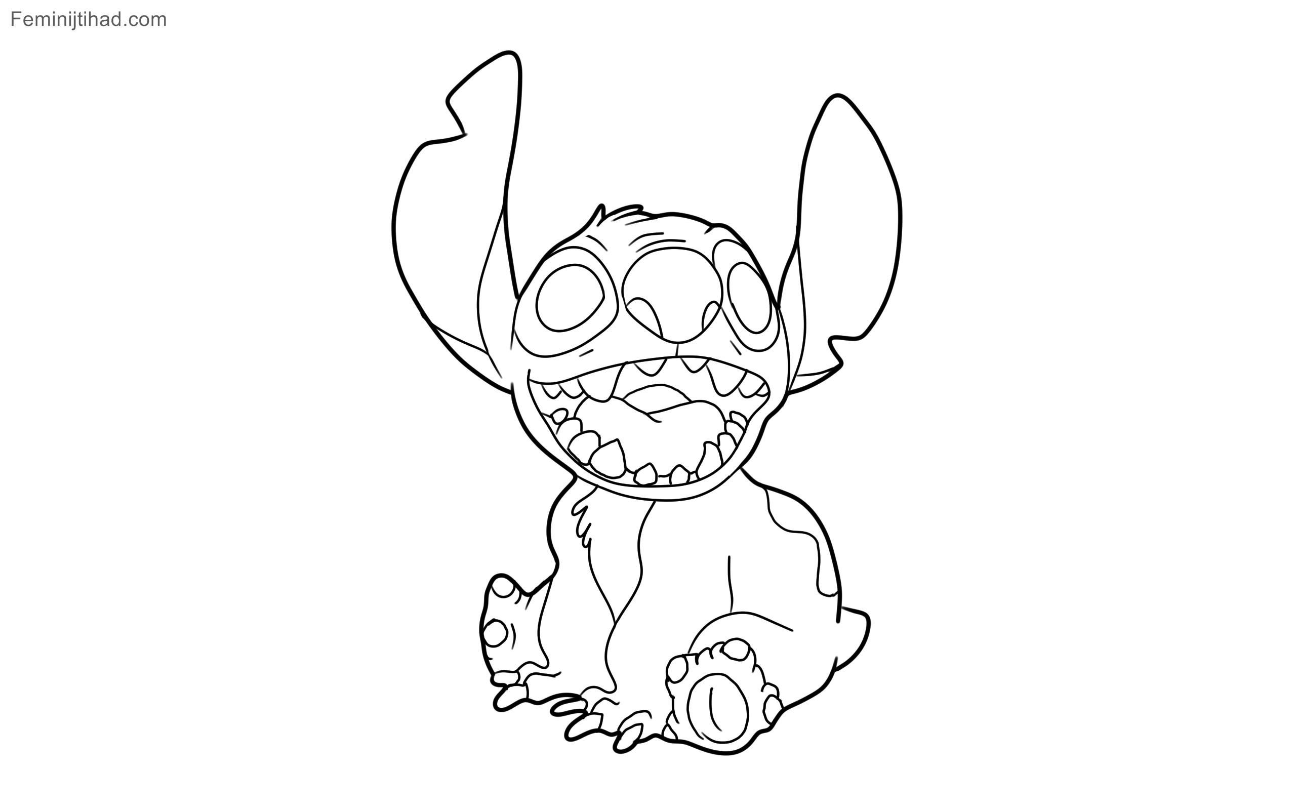 2560x1600 Stitch Face Coloring Pages New Fresh Lilo And Free Download