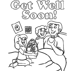 230x230 Top Free Printable Get Well Soon Coloring Pages Online