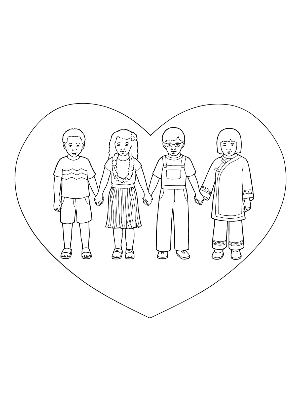 1200x1600 Children Holding Hands In Heart