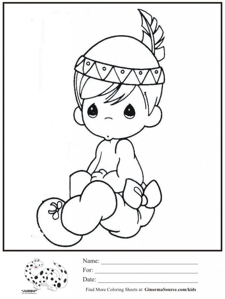 771x1024 Boy Dressed Up Like An Indian Coloring Page Free Printable Kids