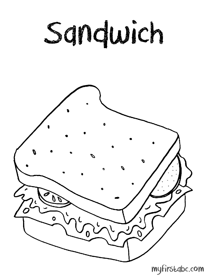 718x958 The Lunch Menu Colouring Pages, Lunch Coloring Pages