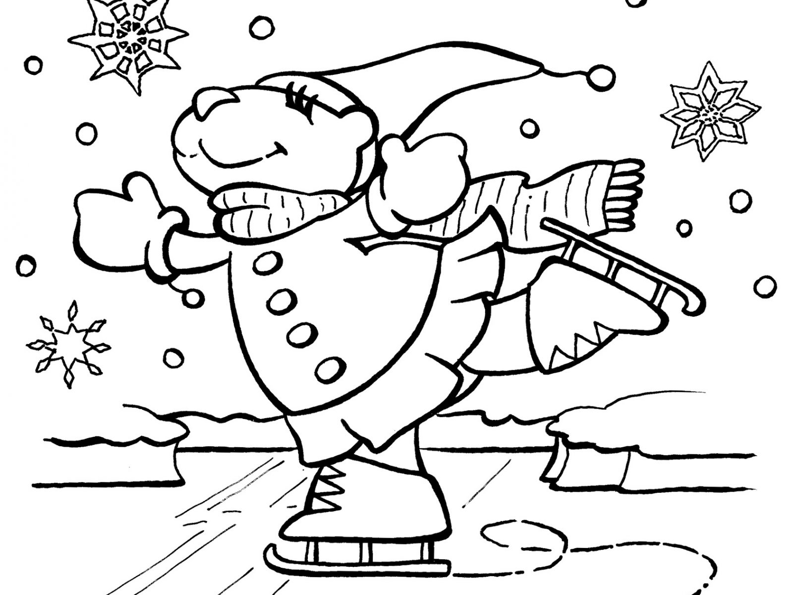 1600x1200 Best Coloring Pages Winter Ideas On About General