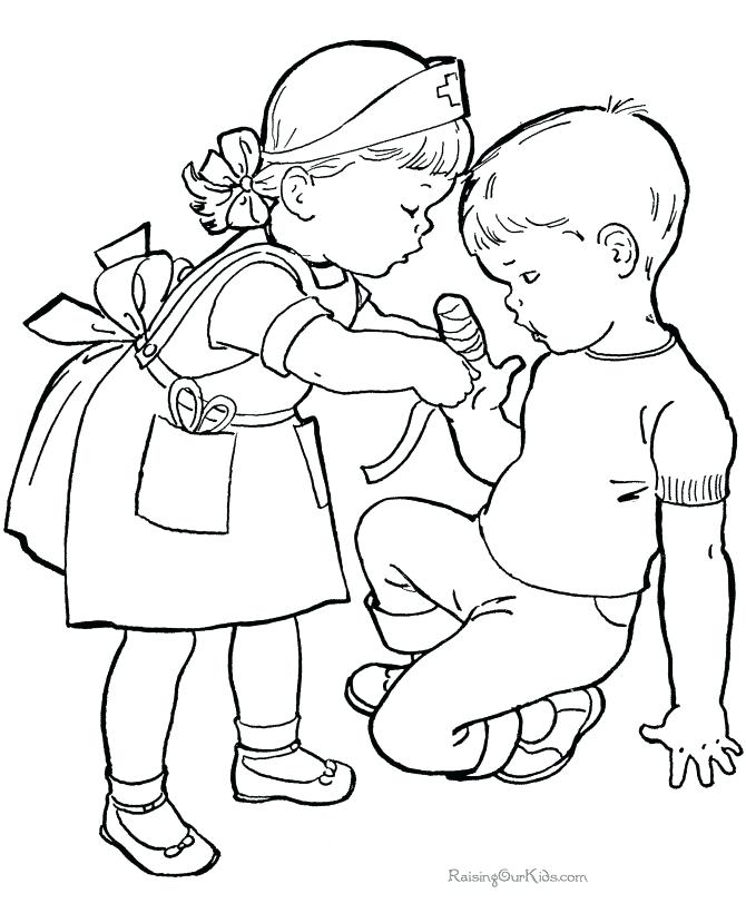 670x820 Children Playing Outside Coloring Pages Color Bros Children