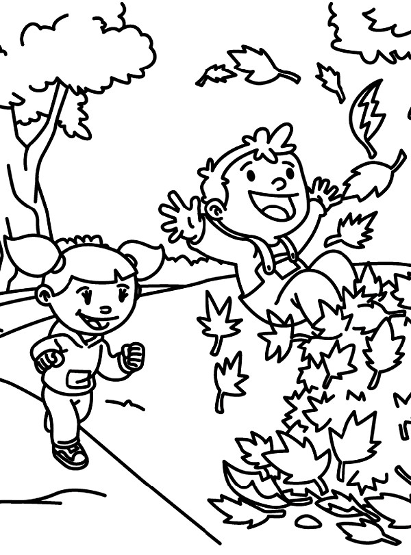 600x811 Children Playing Outside Coloring Pages Color Bros