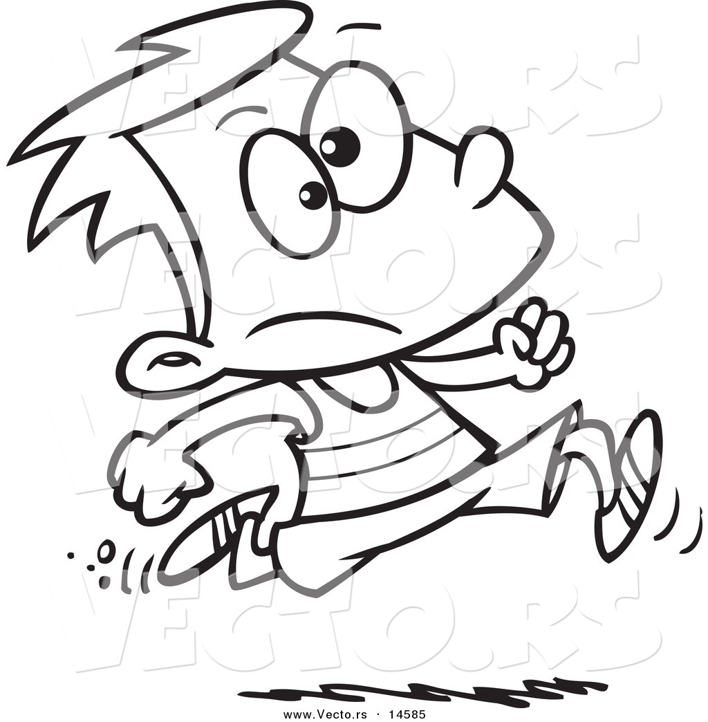 1024x1044 Vector Of A Cartoon Boy Running Track